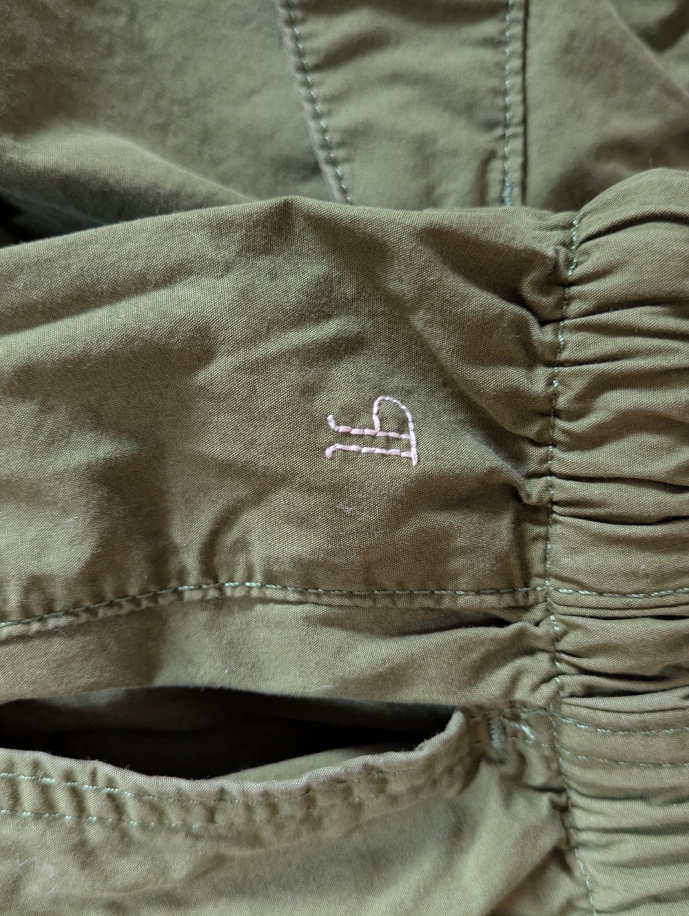 Pilcro Anthropologie Olive Green Drawstring Parachute Pants - Small - Picture 5 of 6